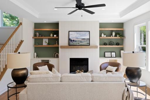 The gas fire place will keep you cozy all winter long!