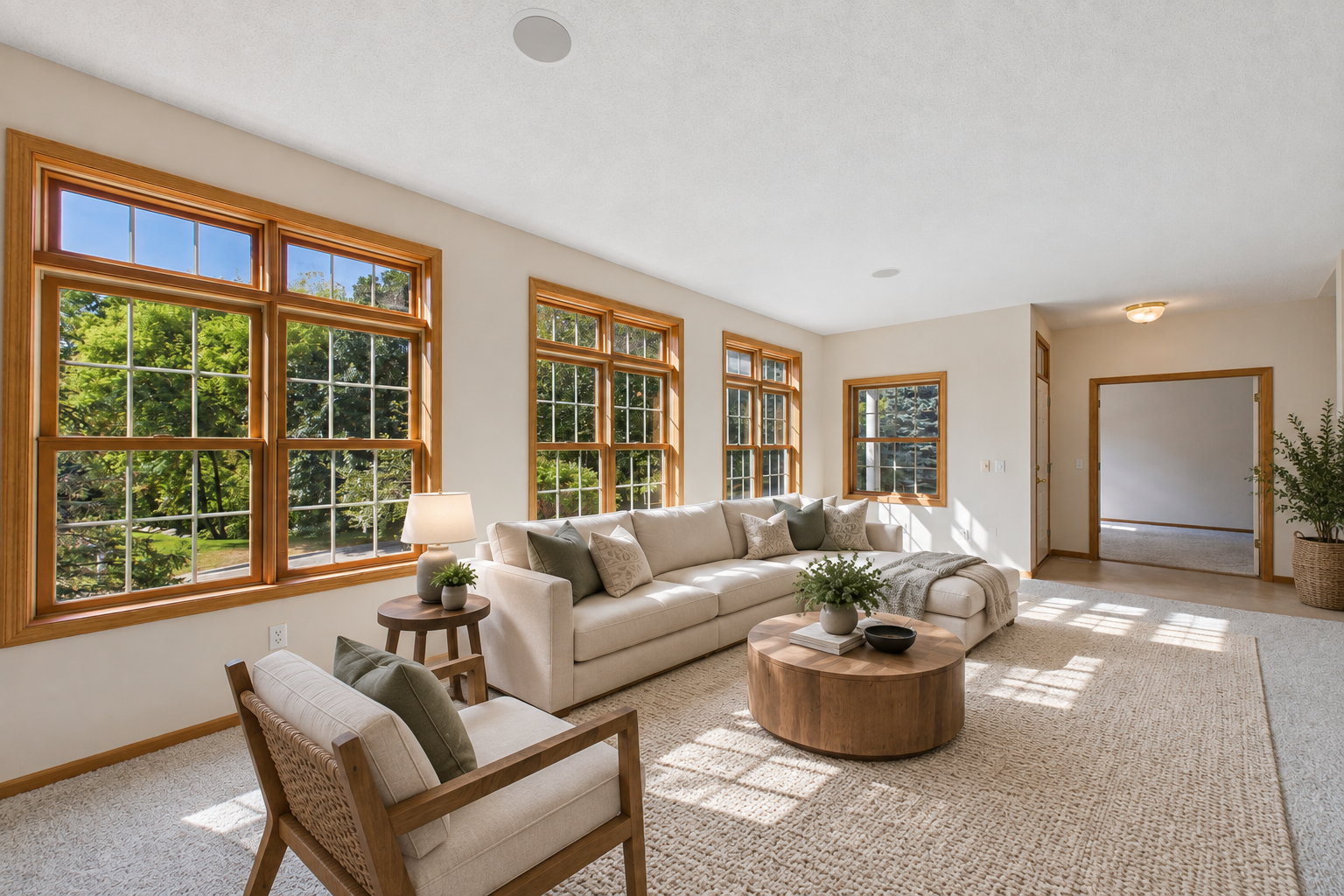 Another view to showcase all the windows. This photo is virtually staged.