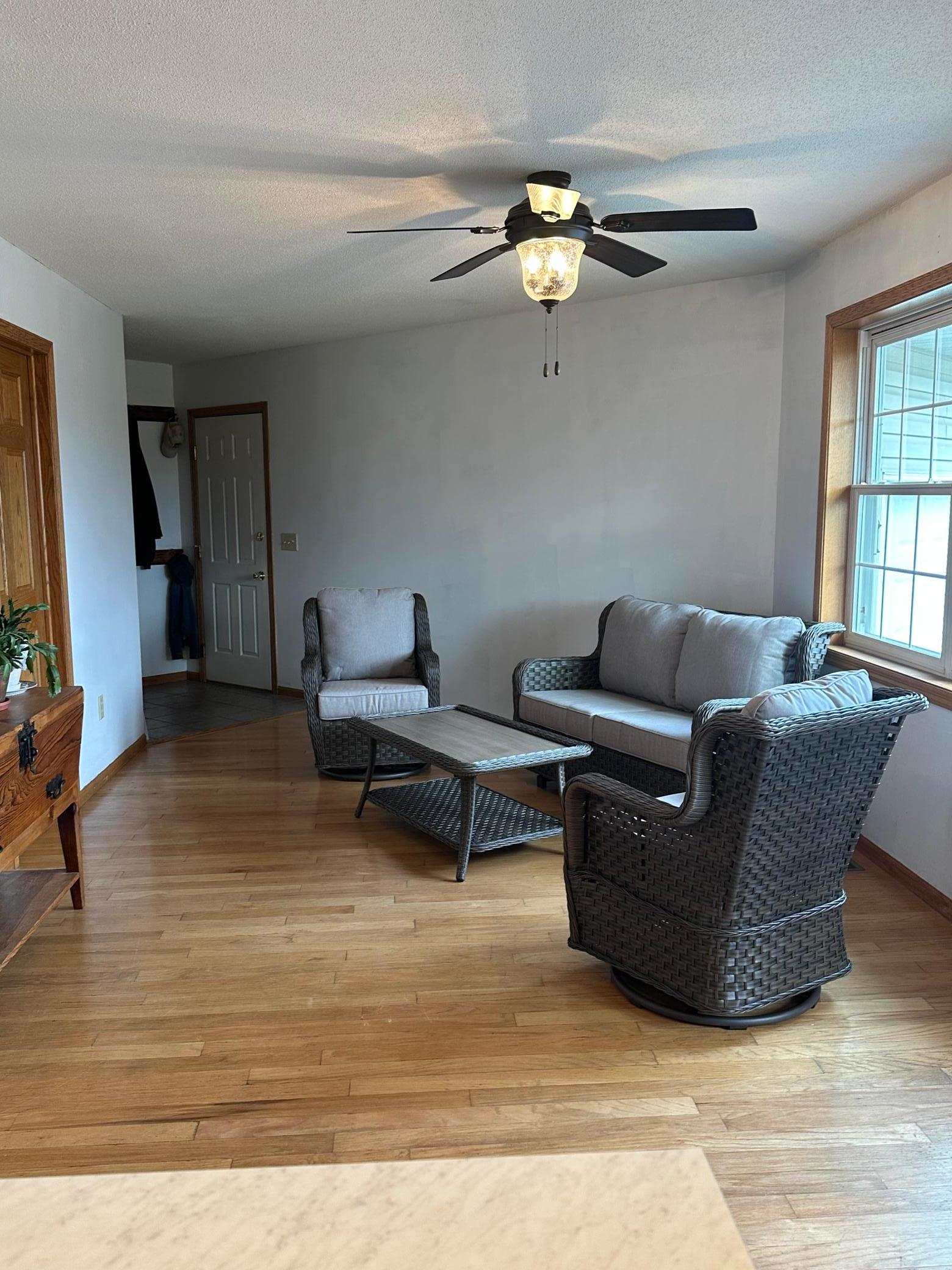 You can fit a sectional in this space