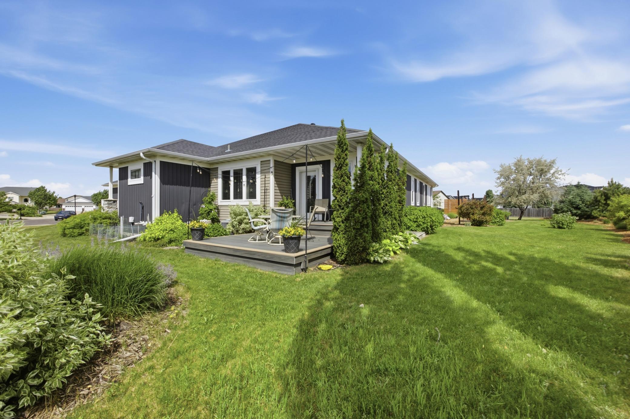 Backyard and deck