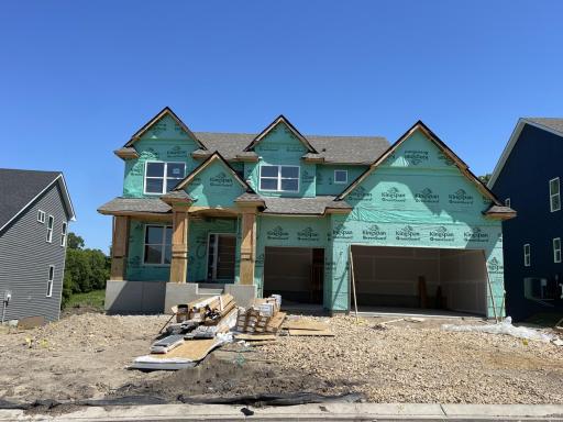 (Photo is of the actual home in progress.)