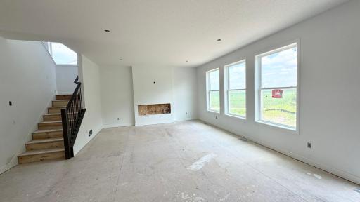 (Photo is of the actual home in progress.)