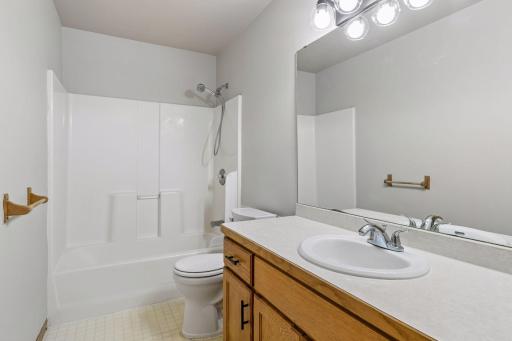 Lower level full bath.