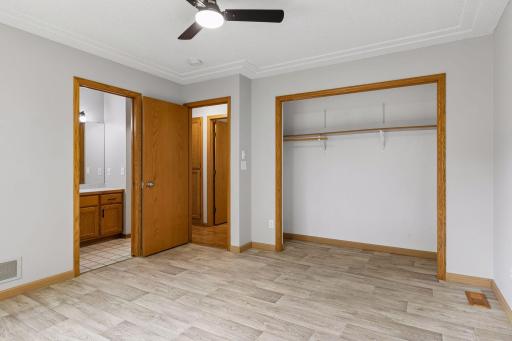 Walk-thru adjacent full bath.