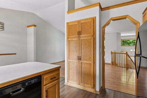 Convenient built-in wall pantry.