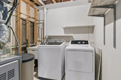 Lower level laundry room.