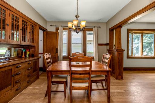 Dining Room with Natural Woodwork and Large South Facing Window