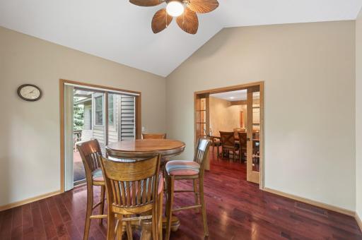 The open design seamlessly connects to the kitchen and great room, making this an ideal space for everyday living and special occasions alike.