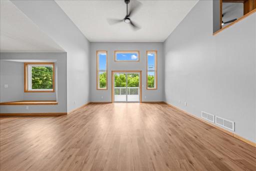 Additional view of living room looking out onto the Deck