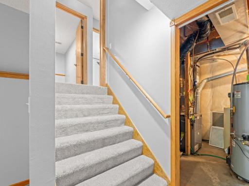 Utility room just off stairway to basement