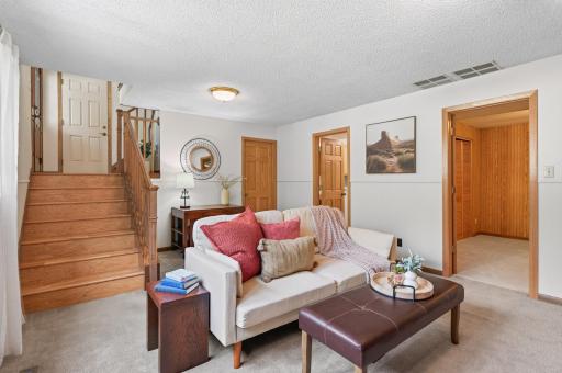 A great space for movie nights or game day events! Large family has so much flexibility for games, leaning space and so much more.