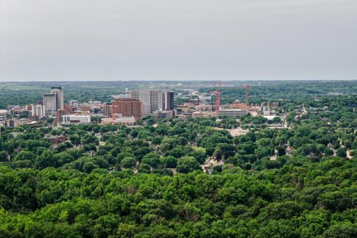 Rochester skyline - Drone view Bldg 12