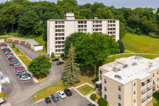 Building 12 drone view