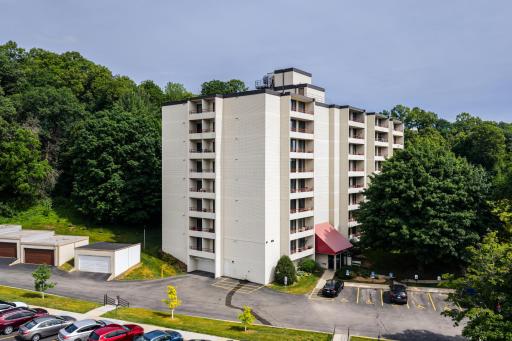 Building 12 drone view