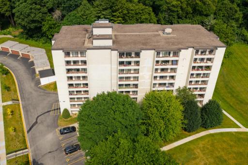 Building 12 drone view
