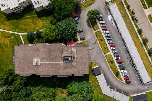 Building 12 top drone view