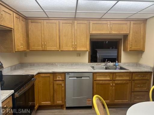 Brand new dishwasher and stove. Lots of cupboards for storage.
