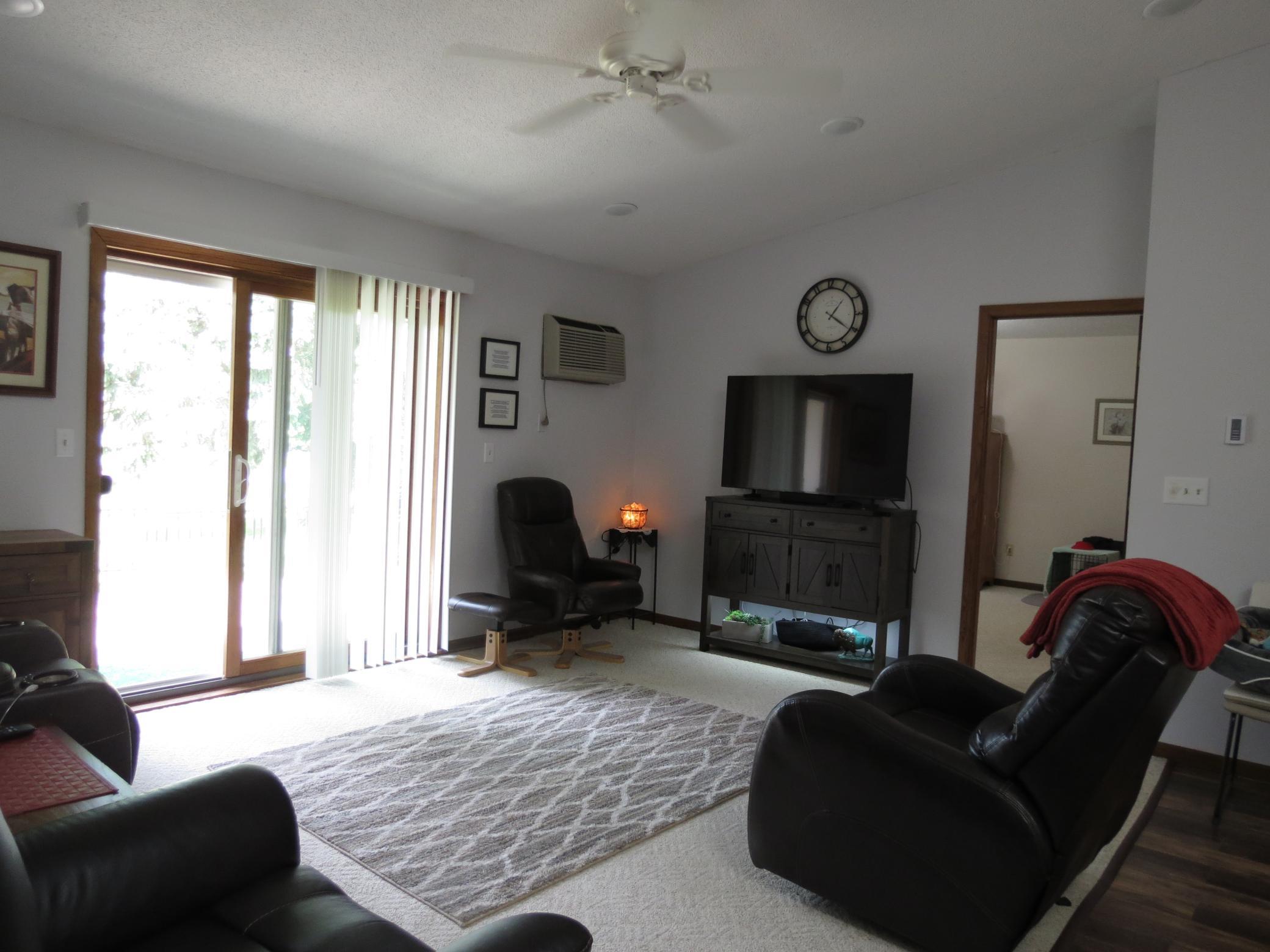 Patio doors from living room to patio