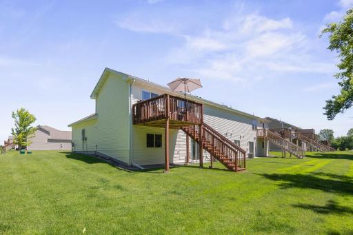 Large side yard for more entertaining space.
