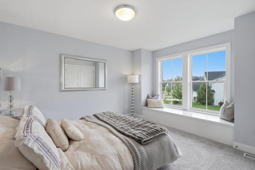 Built in window seats- large window view!