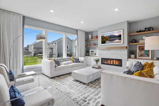 Bright main level living room with