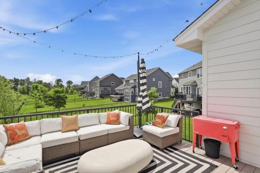 The back deck will be your favorite place to be! Maintenance free decking is a huge plus.