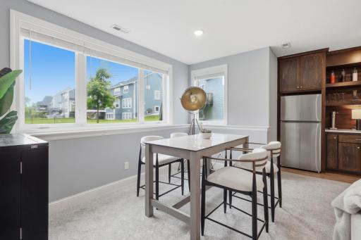 Lower level has large windows offering a ton of natural light