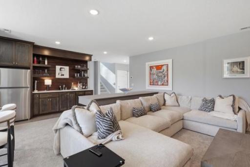 Lower Level Family Room with Wet Bar