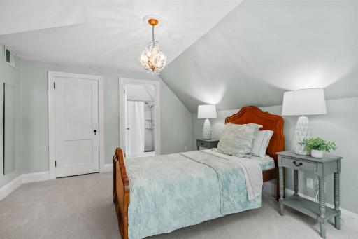 Third level bedroom and ensuite Â¾ bathroom suite