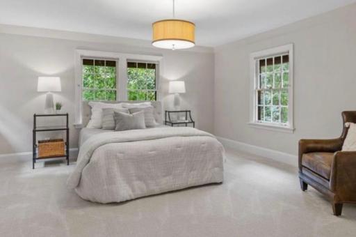 Freshly painted with original hardwood floors underneath the new carpeting