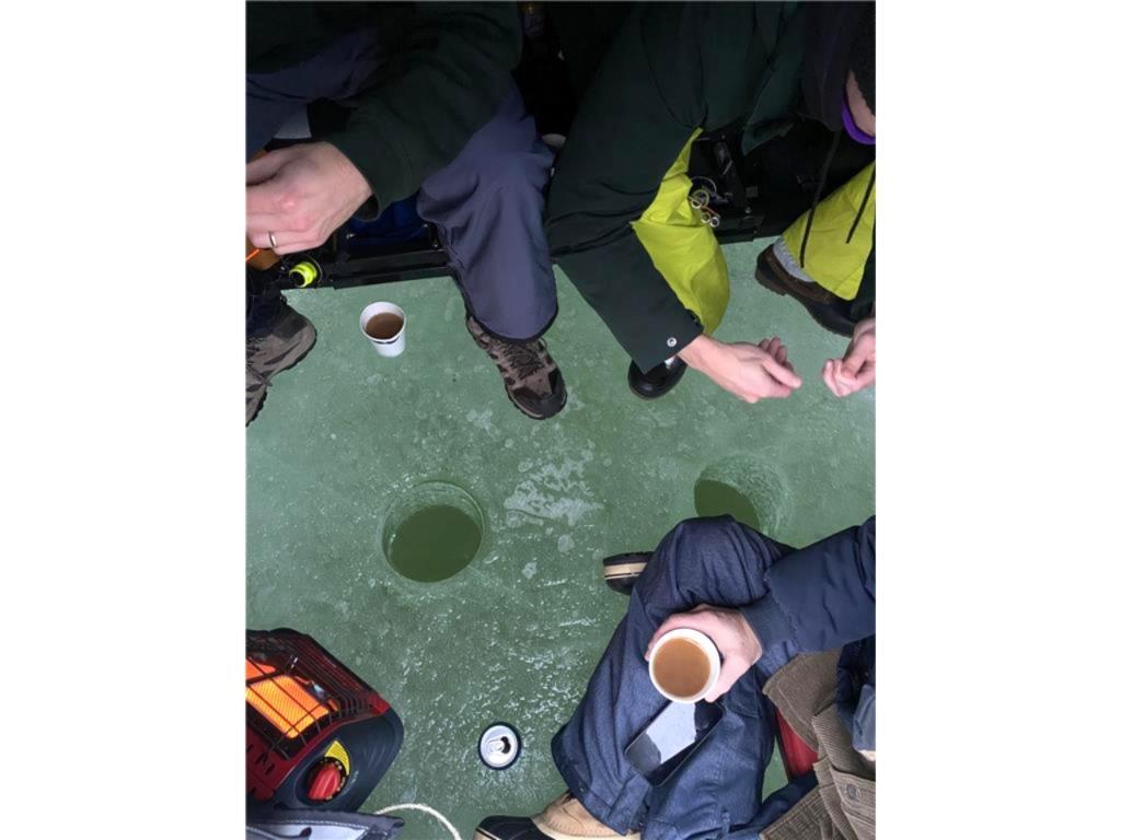 Ice fishing is a favorite pastime on Lake John.
