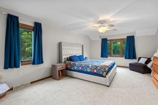 Incredible primary suite! Very spacious, new carpet, paint and walk-in closet and private vanity space and bathroom.