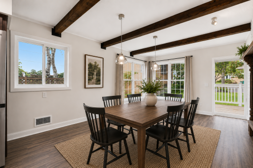 Gather around the table in this bright and inviting dining space!