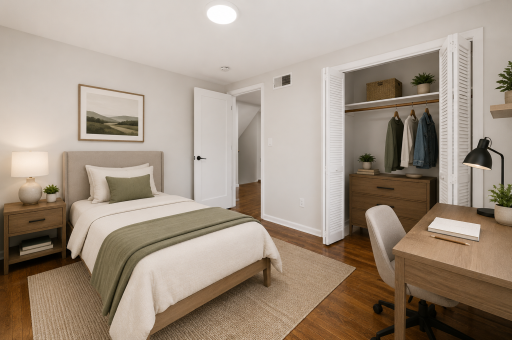 Additional spacious 4th bedroom on the upper-level perfect for guests, or a home office!