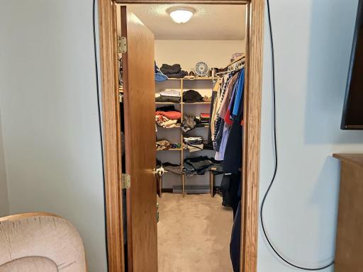 The primary sweet offers a large walk-in closet.