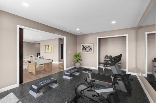 5th Bedroom or workout room Virtually Staged.