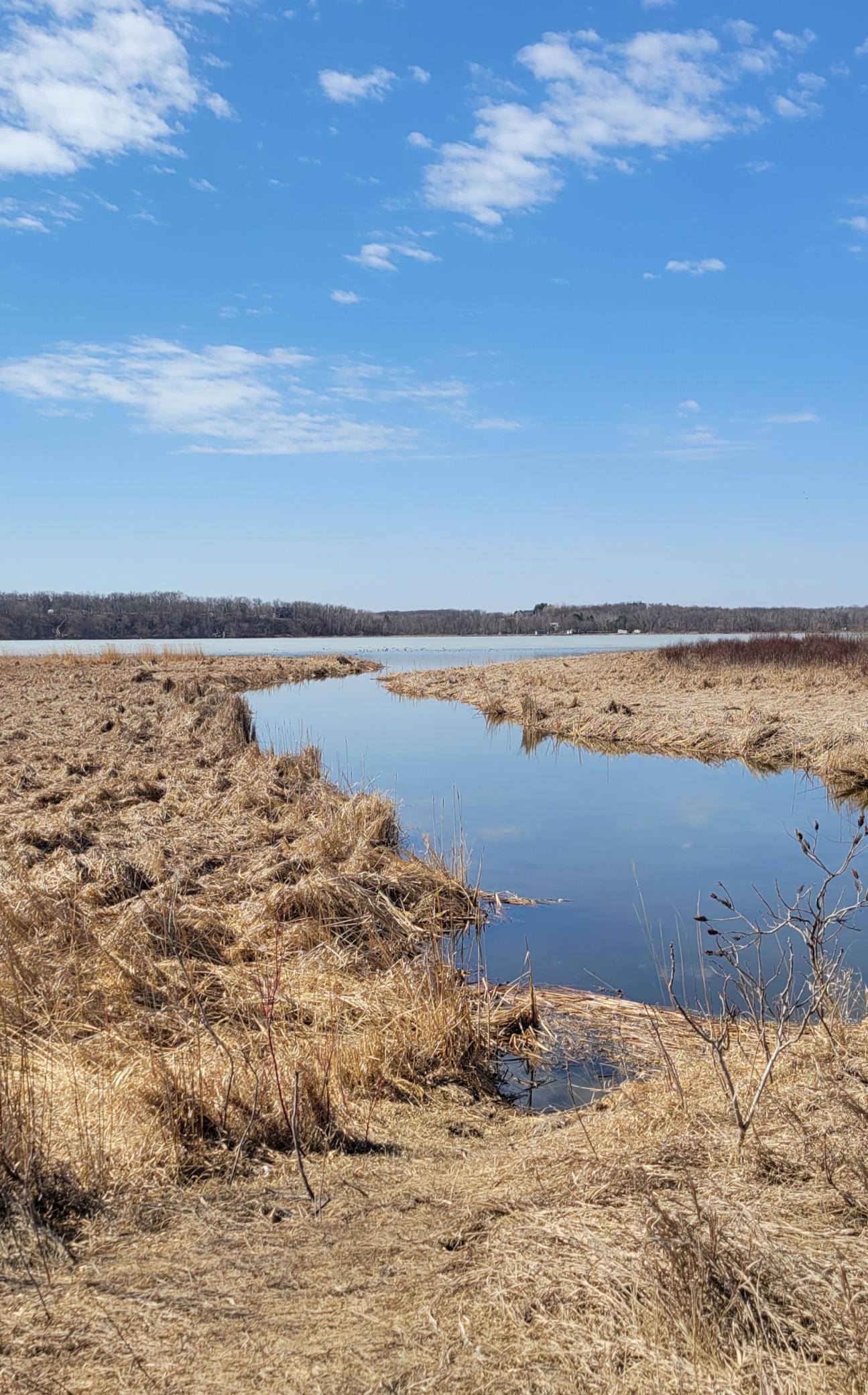River and lake frontage.