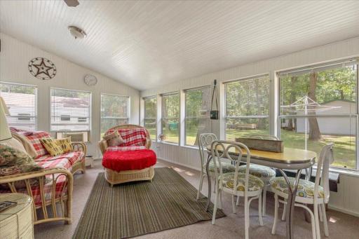 Screened in porch (behind 2 car attached garage)