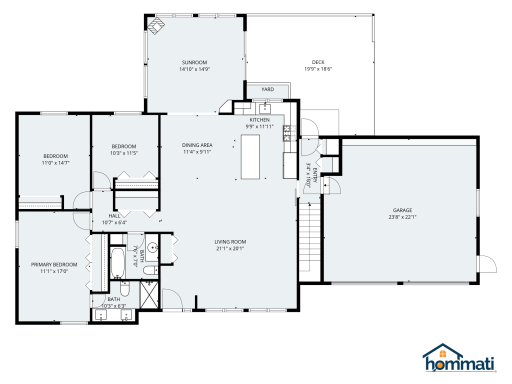 Main level floorplan w/dimensions