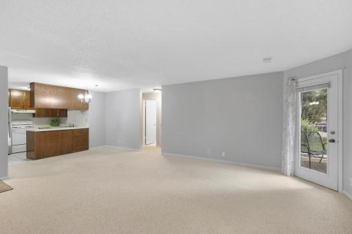 Convenient first-floor location with easy access to parking and outdoor spaces.