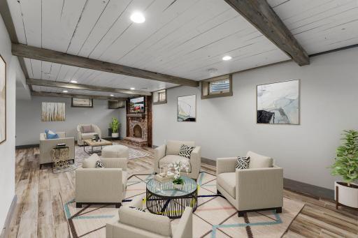 Spacious and newly remodeled, this versatile area is perfect for entertaining, movie nights, games, or simply unwinding *the photo is virtually staged
