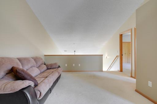 Large loft area with areas for multiple uses.