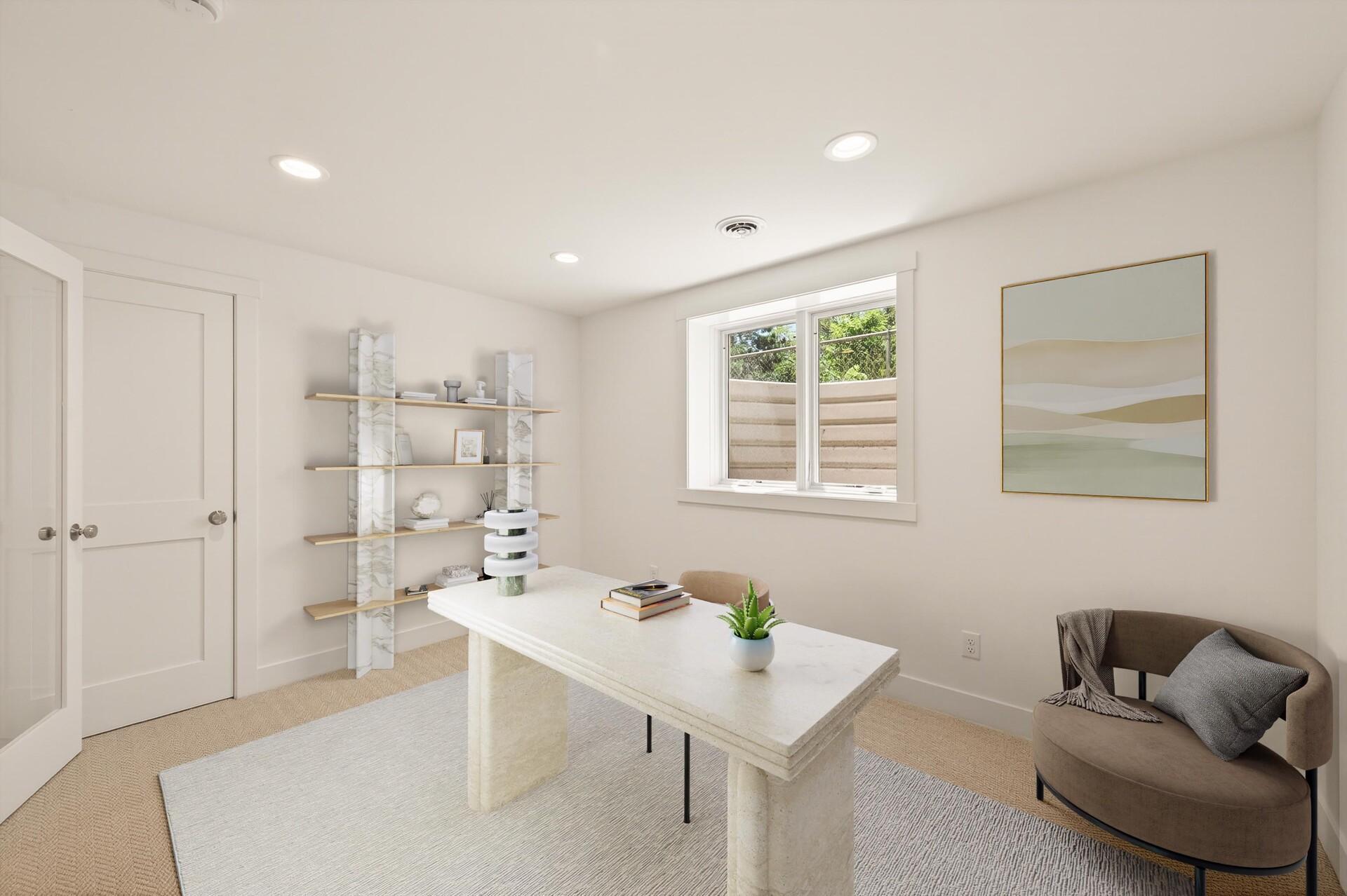 Virtually staged as office/ bedroom as well