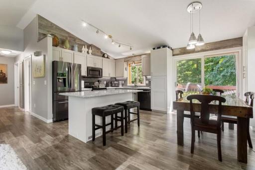Plenty of cabinet space as well with the 2 additional pantry cabinets added into this kitchen/dining space