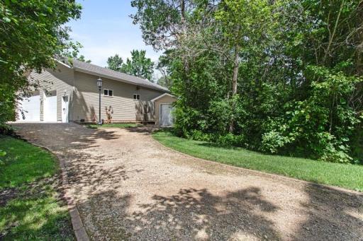 Horseshoe Driveway Connecting the Out Building to the Home's main drive