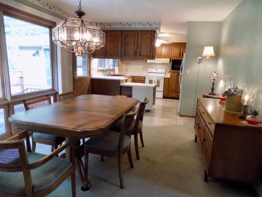 Dining and Kitchen, door to deck
