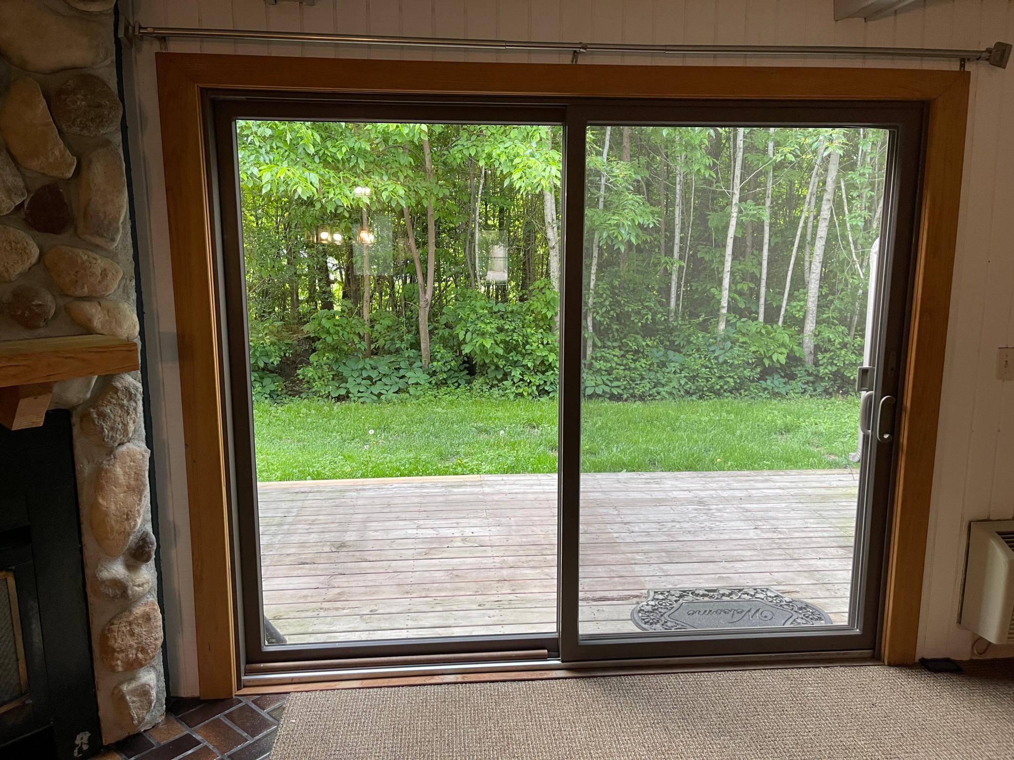 Looking out at back deck