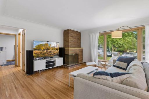 Classic wood-burning FRPL and big picture window!