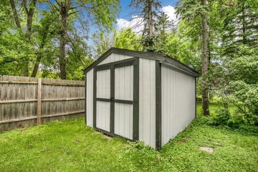 Great storage shed for Garden utensils and yard games