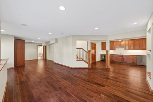lower level with windows facing the lake